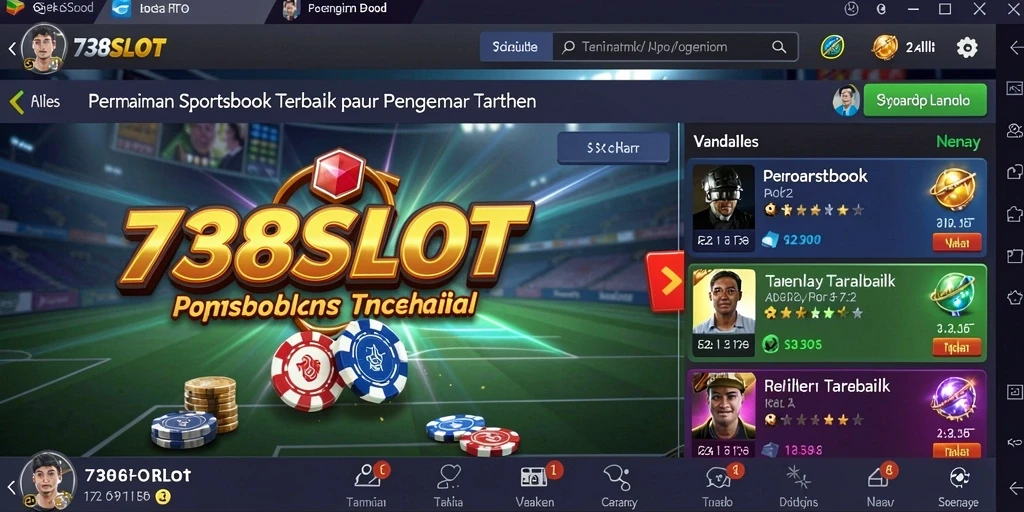 Tampilan antarmuka 738SLOT yang menarik dan mudah digunakan.