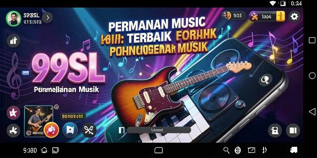 Screenshot gameplay 99SL menampilkan momen seru saat bermain musik.