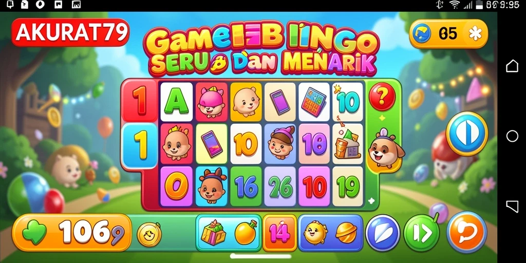 Tampilan gameplay Bingo yang mengasyikkan dan interaktif.