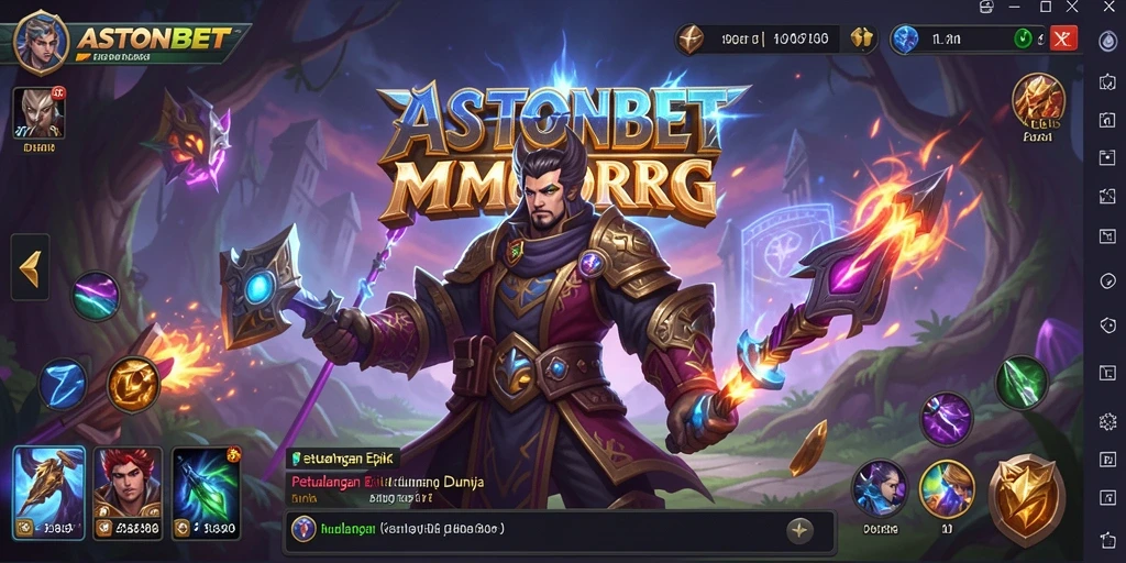Tangkapan layar gameplay <strong>ASTONBET</strong> menampilkan aksi mendebarkan dalam dunia MMORPG.