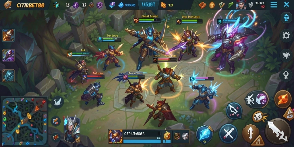 Screenshot gameplay menampilkan pertempuran seru dalam CITIBET88.