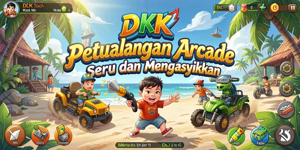Tampilan menarik dari gameplay DKK yang menantang.
