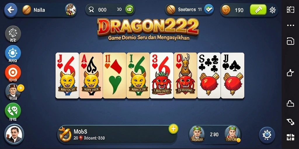 Tampilan gameplay seru di DRAGON222 memperlihatkan pertarungan kartu yang mendebarkan.