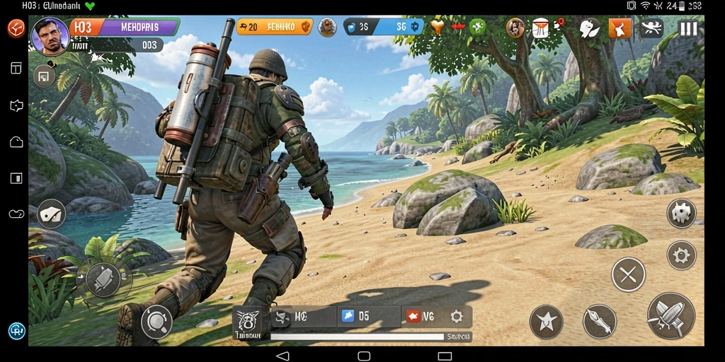Tampilan gameplay H03 dengan berbagai aktivitas simulasi yang seru.