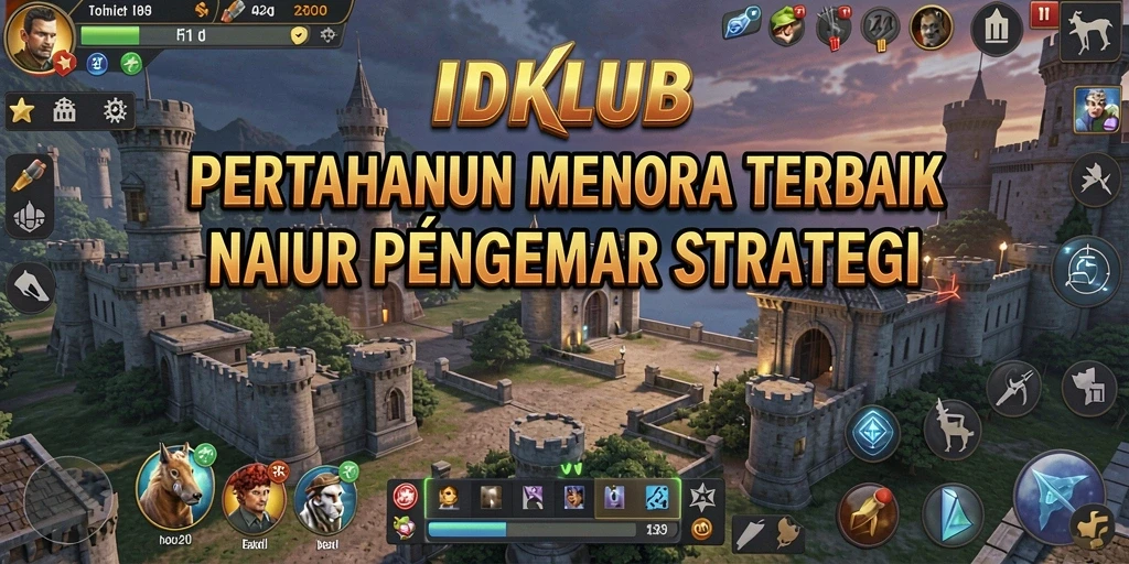 Tampilan gameplay menara pertahanan yang mendebarkan di IDKLUB.