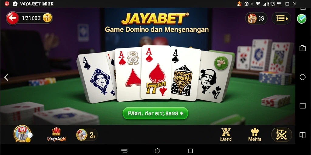 Tampilan dan gameplay seru dalam JAYABET saat bermain domino.