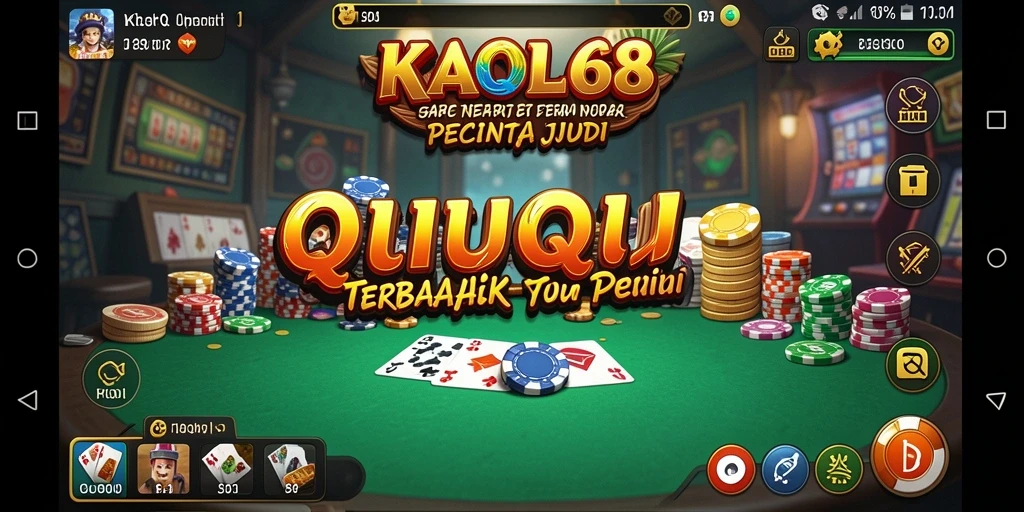 Screenshot gameplay KAOL68 menampilkan suasana bermain QiuQiu yang seru.