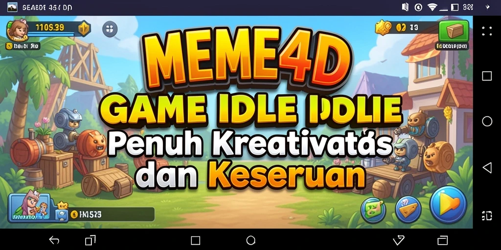 Tampilan gameplay MEME4D yang lucu dan penuh warna.