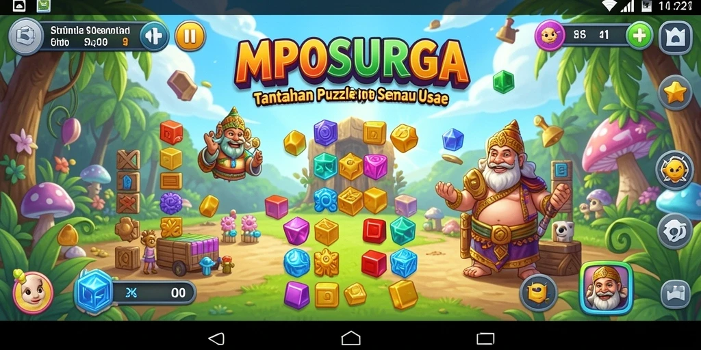 Tampilan menarik dari gameplay game Puzzle MPOSURGA.