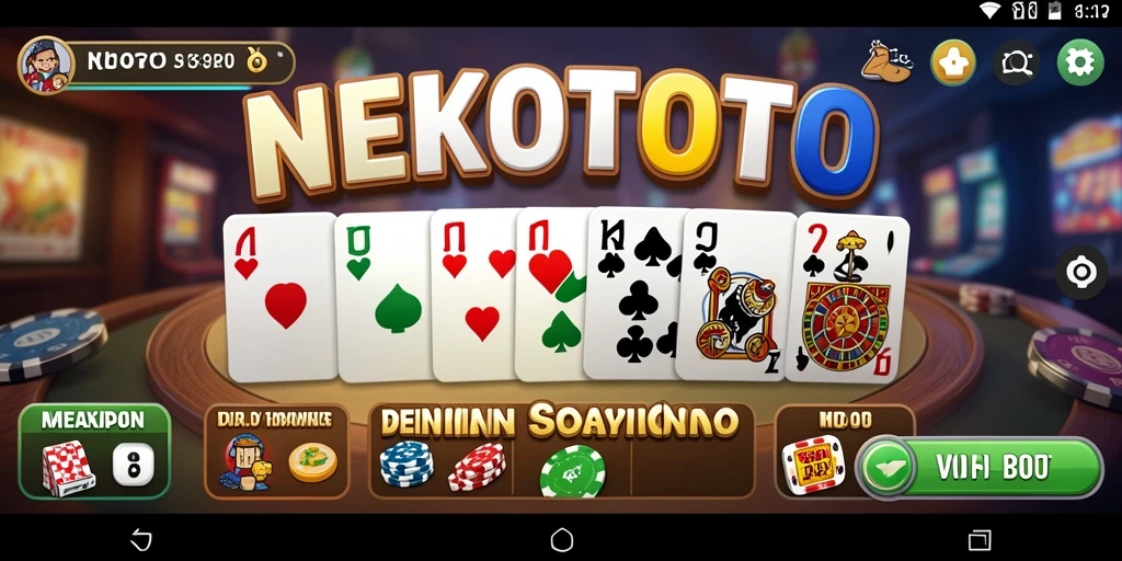 Tampilan gameplay menarik dari NEKOTOTO saat bermain Domino.