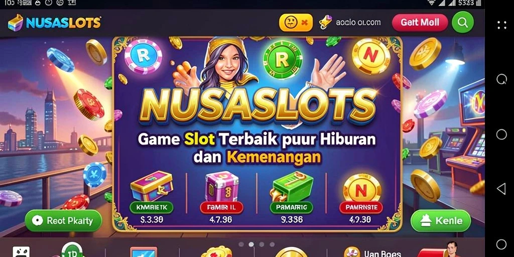 Gambaran mendebarkan dari gameplay NUSASLOTS yang penuh warna.