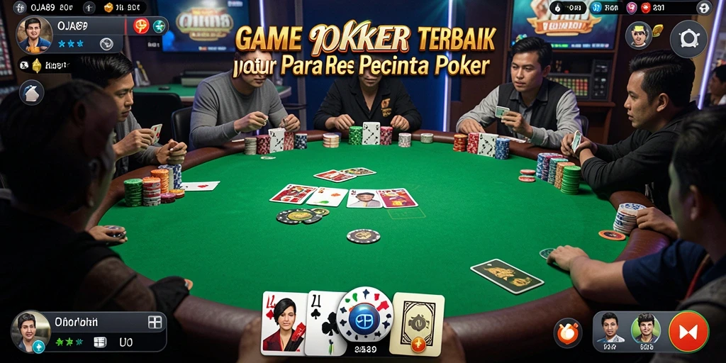 Tampilan gameplay OJA89 dengan suasana poker yang mendebarkan.
