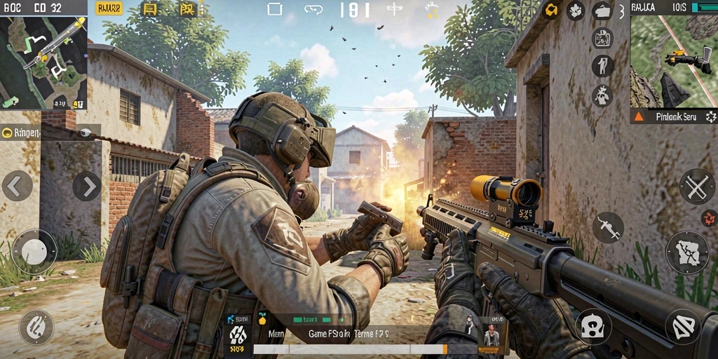 Tampilan gameplay menegangkan dari RAJA132 saat pemain bertempur di arena.
