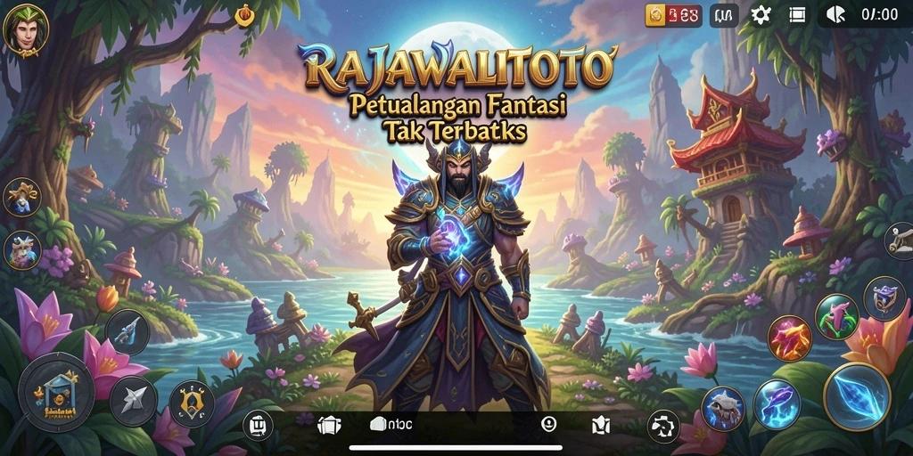 Screenshot gameplay RAJAWALITOTO menampilkan aksi pertempuran seru.
