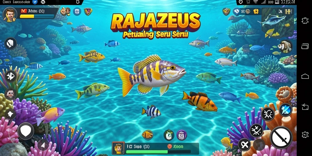 Tangkapan layar gameplay seru Tembak Ikan RAJAZEUS.