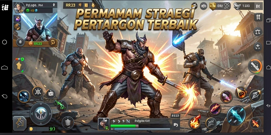 Tampilan menarik dari gameplay RR33 dengan pertempuran strategi.