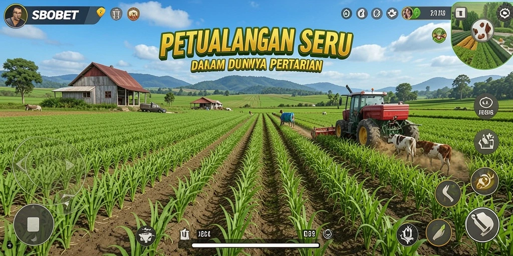Tangkapan layar utama SBOBET menampilkan keseruan gameplay Farming.