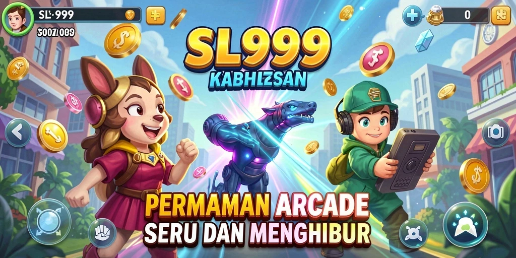Tangkapan layar SL999 menampilkan aksi seru dalam permainan arcade.
